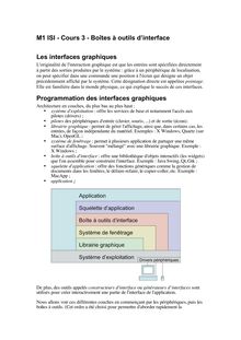 ISI cours 2 Boîtes à outils