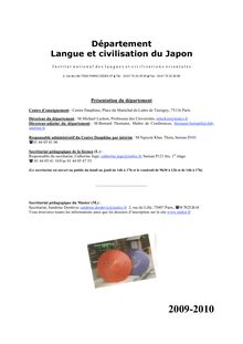 brochure_Japon_09_10 - Département Langue et civilisation du Japon