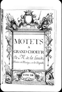 Partition Grands Motets, Tome XIII, Grands Motets, Cauvin collection