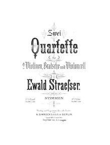 Partition violon I, corde quatuor, Op.12/1, E minor, Straesser, Ewald