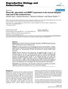 Plexin-B1, glycodelin and MMP7 expression in the human fallopian tube and in the endometrium