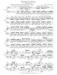 Partition complète, Piano Prelude No.18, Harrington, Jeffrey Michael