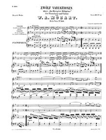 Partition complète (Piano), 12 Variations on La bergère Célimene