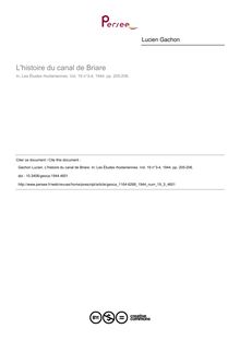 L histoire du canal de Briare - article ; n°3 ; vol.19, pg 205-206