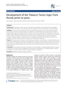 Development of the Tobacco Tactics logo: From thumb prints to press