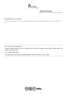 Homère et Lemnos - article ; n°1 ; vol.132, pg 12-30