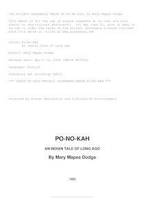 Po-No-Kah - An Indian Tale of Long Ago