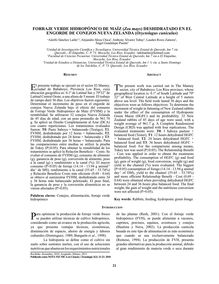 FORRAJE VERDE HIDROPÓNICO DE MAÍZ (Zea mays) DESHIDRATADO EN EL ENGORDE DE CONEJOS NUEVA ZELANDA (Oryctolagus cuniculus)