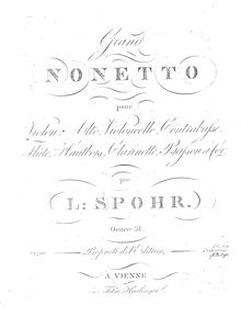 Partition parties complètes, Nonet, Op.31, Grand Nonetto, F Major par Louis Spohr