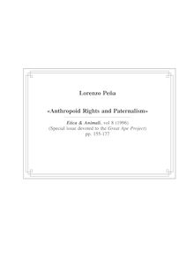 Anthropoid rights and paternalism