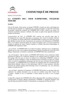 COMMUNIQUÉ DE PRESSE - www.citroen.fr