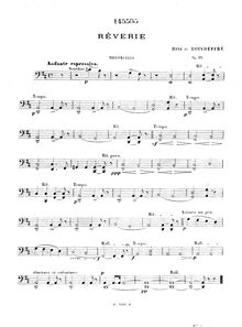 Partition violoncelles, Rêverie, Op.55, Boisdeffre, René de