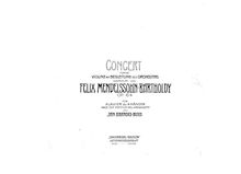 Partition complète, violon Concerto [No.2], E Minor, Mendelssohn, Felix