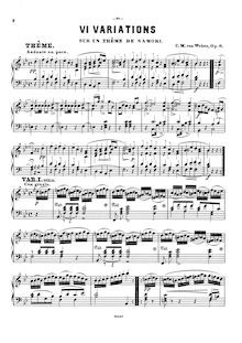 Partition complète (scan), 6 Variations sur l air de Naga de Samori, Op.6