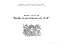 Antoine Gardane, éd. - Trenta canzoni francese, 1541(13)