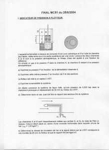 UTBM 2004 mc51 capteur, metrologie genie mecanique et conception semestre 2 final