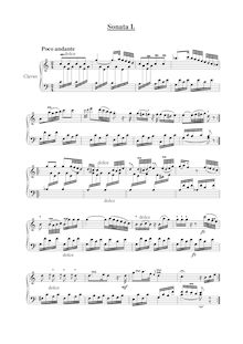 Partition Sonata No.1 en C major, 6 kurze Sonaten für das Klavier oder Fortepiano