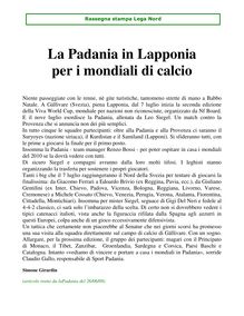 La Padania in Lapponia per i mondiali di calcio