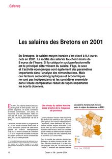 Les salaires des Bretons en 2001 (Octant n° 96)  
