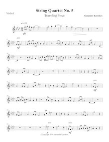 Partition violon I, corde quatuor No.5, F minor, Korotkov, Alexander