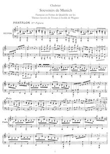 Partition complète, Souvenirs de Munich, Souvenirs de Munich. Quadrille on Themes from Tristan und Isolde for piano 4-hands