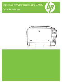 Guide de l utilisateur - HP Color LaserJet CP1510