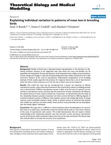 Explaining individual variation in patterns of mass loss in breeding birds