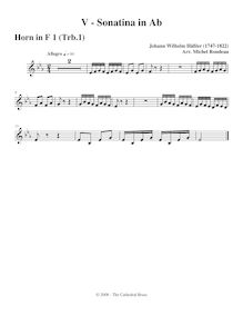 Partition cor 1 (pour Trombone 1), Little Baroque , Rondeau, Michel par Michel Rondeau