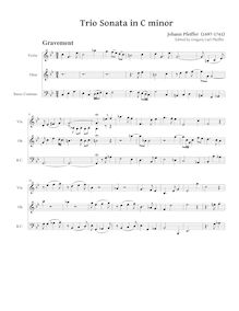 Partition complète, Trio Sonata en C minor, C minor, Pfeiffer, Johann