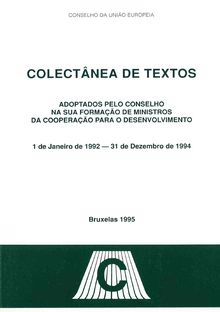 Colectânea de textos adoptados pelo Conselho na sua formação de ministros da cooperação para o desenvolvimento