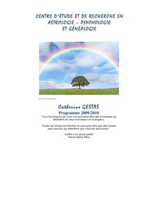 Programme des cours Catherine Gestas 2009-2010