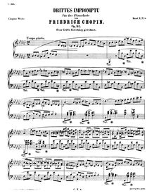 Partition complète, drittes impromptu par Frédéric Chopin