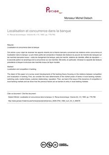 Localisation et concurrence dans la banque - article ; n°4 ; vol.44, pg 779-790