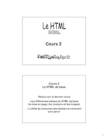 Le HTML de base - Cours 2 par Phillipe Phen