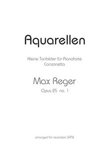 Partition complète (SATB enregistrements), 5 Aquarellen, Op.25