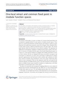 One-local retract and common fixed point in modular function spaces