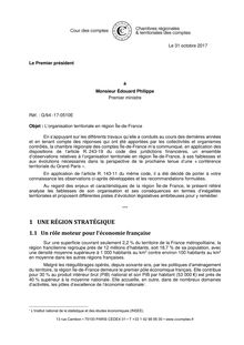 Référé sur l’organisation territoriale en région Ile-de-France