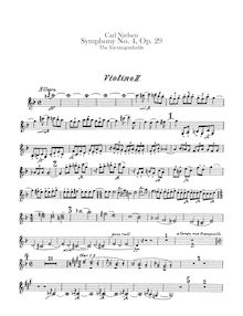 Partition violons II, Symphony No.4, Op.29 Det Uudslukkelige, The Inextinguishable