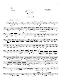 Partition violoncelle, corde quintette No.1, C minor, Hirschbach, Herrmann