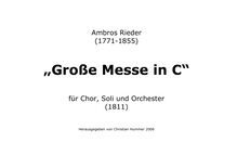 Partition compléte, Great Mass en C major, Große Messe in C