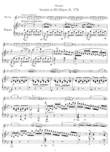 Partition complète et , partie, violon Sonata, Violin Sonata No.26