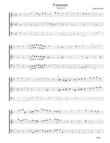 Partition Fantasia VdGS No.2 – partition complète, Prelude et fantaisies pour 3 violes de gambe