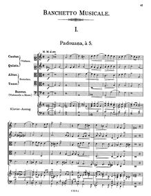 Partition  I, Banchetto Musicale, Schein, Johann Hermann
