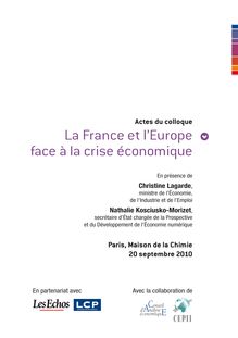 La France et l Europe face à la crise économique