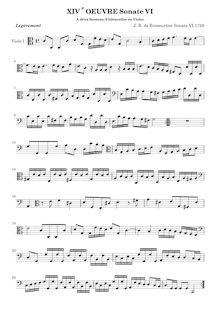 Partition parties complètes (violes de gambe), 6 sonates pour 2 bassons, violoncelles ou violes de gambe, Op.14