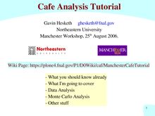 Cafe Analysis Tutorial