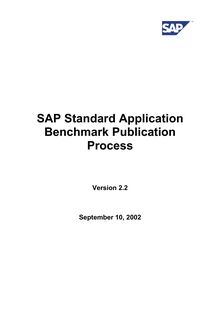 SAP Standard Application Benchmark Publication Process