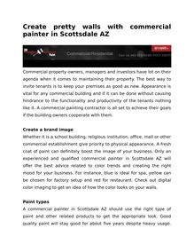 Create pretty walls with commercial painter in Scottsdale AZ