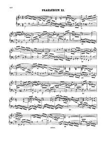 Partition Prelude et Fugue No.11 en F major, BWV 880, Das wohltemperierte Klavier II
