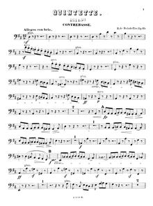 Partition contrebasse, Piano quintette, Op.25, Boisdeffre, René de